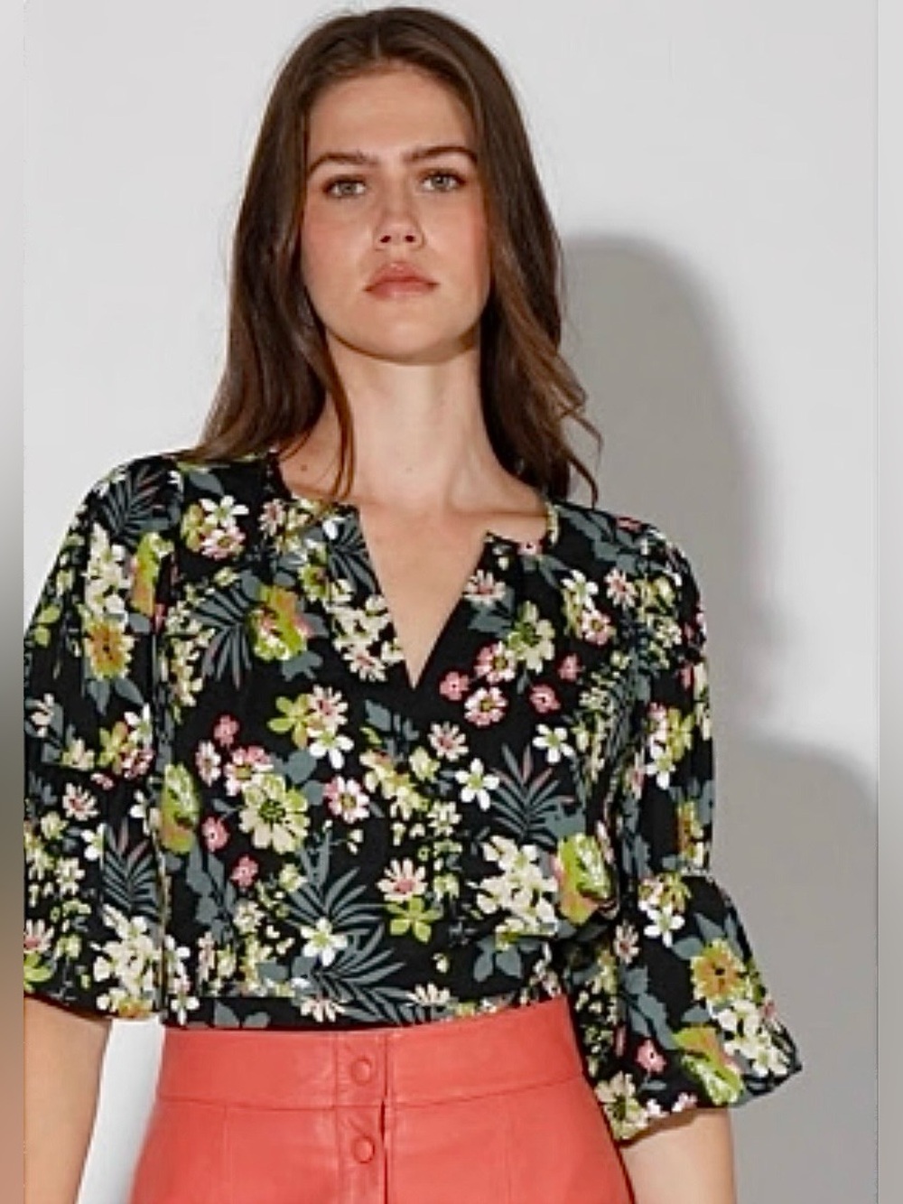 Walter Baker Libby Top with Bubble Sleeves